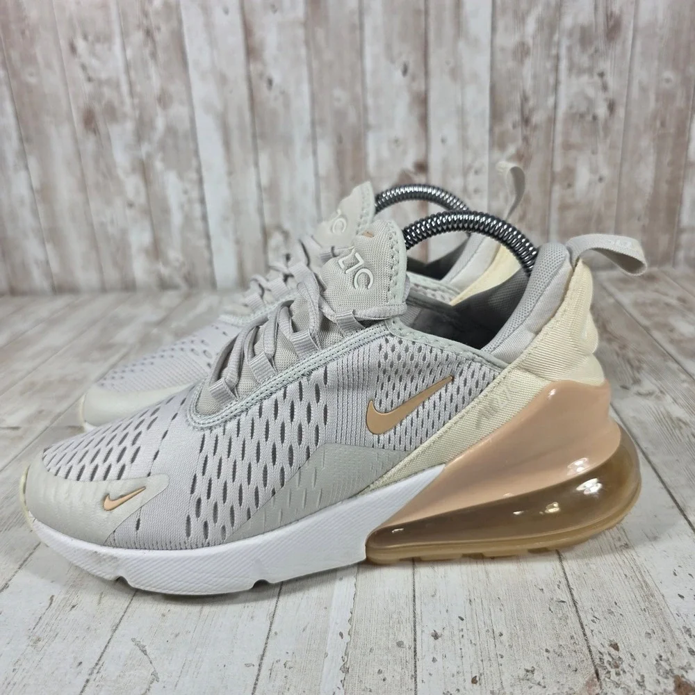 Nike Air Max 270 Womens Light Bone Rose Whisper Sneakers DX8951-001 Size 8